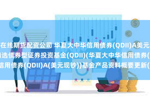 在线期货配资公司 华夏大中华信用债券(QDII)A美元现钞: 华夏大中华信用精选债券型证券投资基金(QDII)(华夏大中华信用债券(QDII)A(美元现钞))基金产品资料概要更新(2024-07-13)