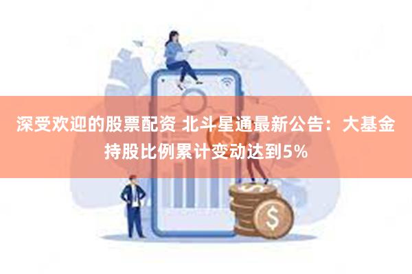 深受欢迎的股票配资 北斗星通最新公告：大基金持股比例累计变动达到5%