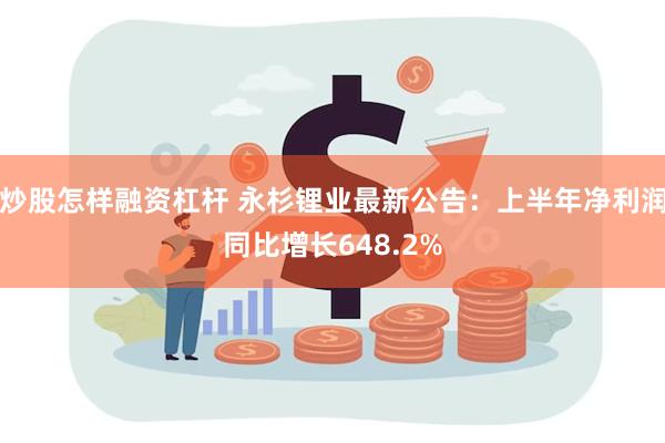 炒股怎样融资杠杆 永杉锂业最新公告：上半年净利润同比增长648.2%